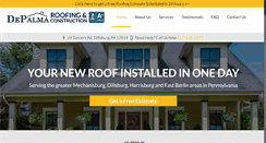 Desktop Screenshot of depalmaconstruction.com
